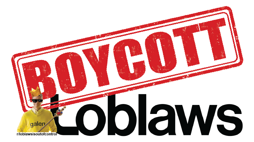 Boycott Loblaws Sticker Set Cutouts Canada