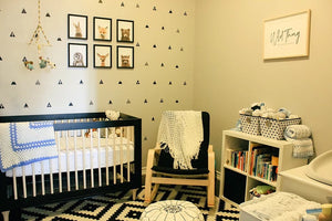 Nursery with Mountain pattern wall decals by Cutouts Canada