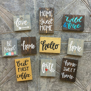 Using Vinyl Decals to Make Rustic Wood Signs