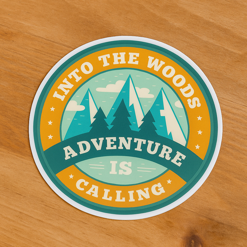 Into the Woods Vintage Sticker