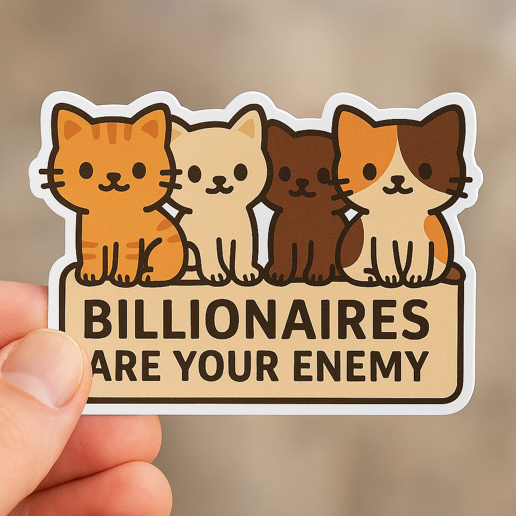 Billionaire Cats Sticker