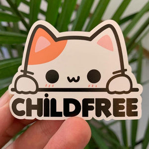 Child Free Cat Sticker