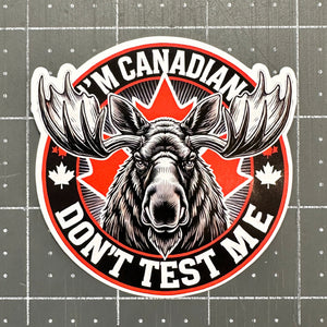 Defiant Canadian Moose Vinyl Sticker