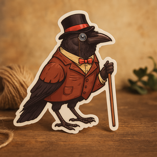 Dapper Crow Sticker