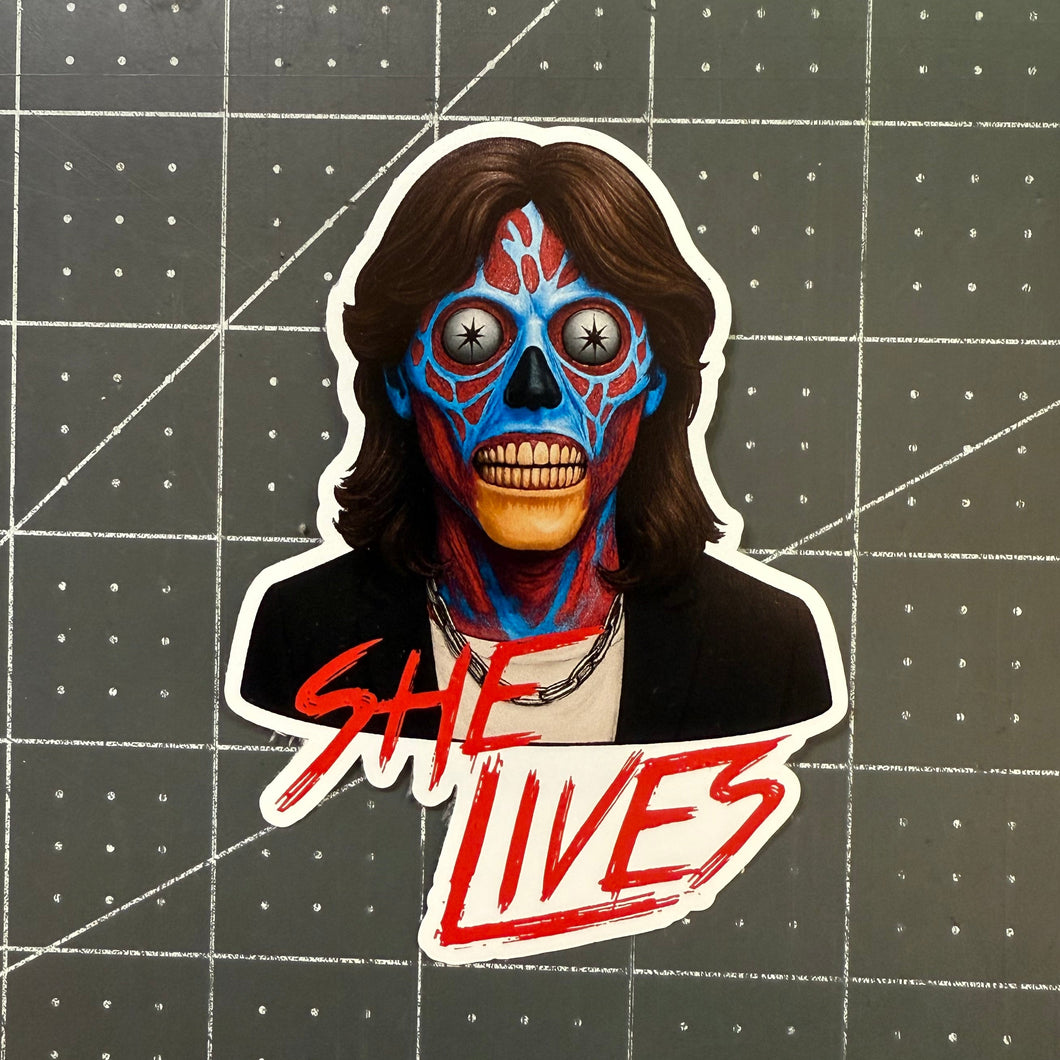 THEY LIVE–Style “True Face of the UCP” Sticker