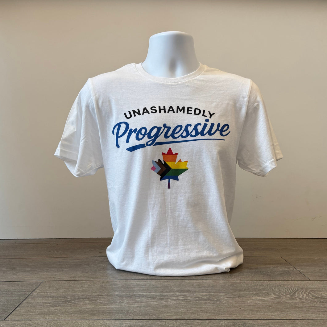 Unashamedly Progressive T-Shirt - Pride Maple Leaf – Cutouts Canada
