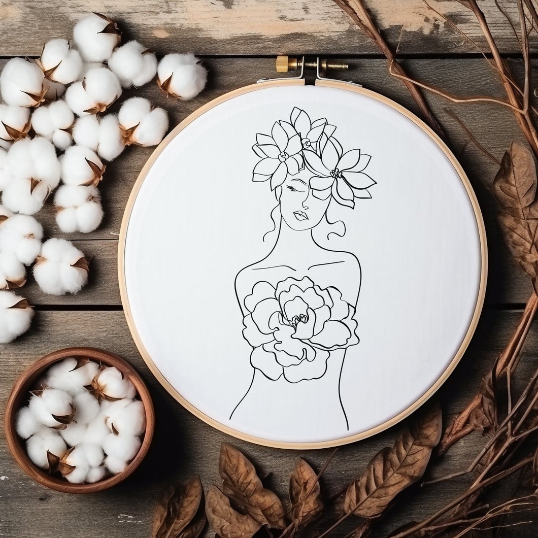 Woman Embroidery Pattern