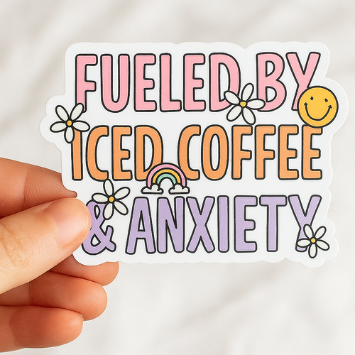 Fueled by Iced Coffee Sticker