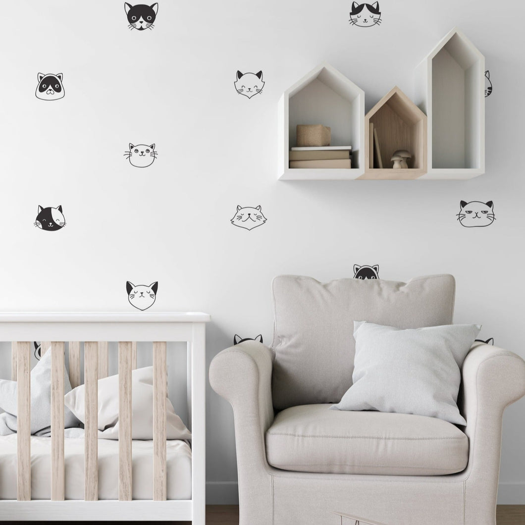 Cat Face Wall Decals