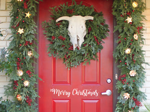 Merry Christmas Door Decal - Cutouts Canada Vinyl Wall Decals