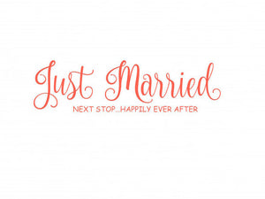 Just Married Wedding Decal - Cutouts Canada Vinyl Wall Decals